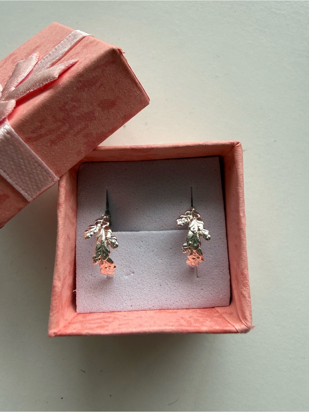 Sterling Silver Cedar Half Hoop Stud Earrings